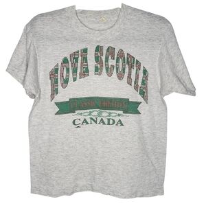 Vintage 80s Nova Scotia Canada Screen Stars Single Stitch T-Shirt Size Medium